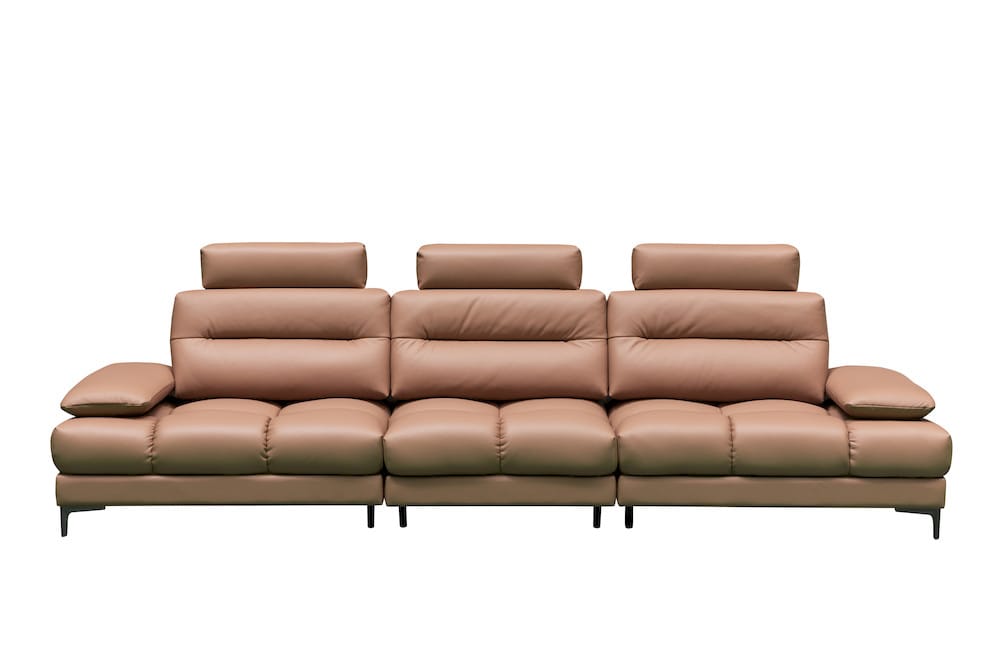 Klaussner Furniture - Skyline - Laf Chair, Armless Chair, Rafchair, 3 Headrests-Big Size In A5 Series Leather - Pvc R41-P Champagne Brown view 3