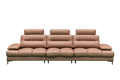 Klaussner Furniture - Skyline - Laf Chair, Armless Chair, Rafchair, 3 Headrests-Big Size In A5 Series Leather - Pvc R41-P Champagne Brown view 3