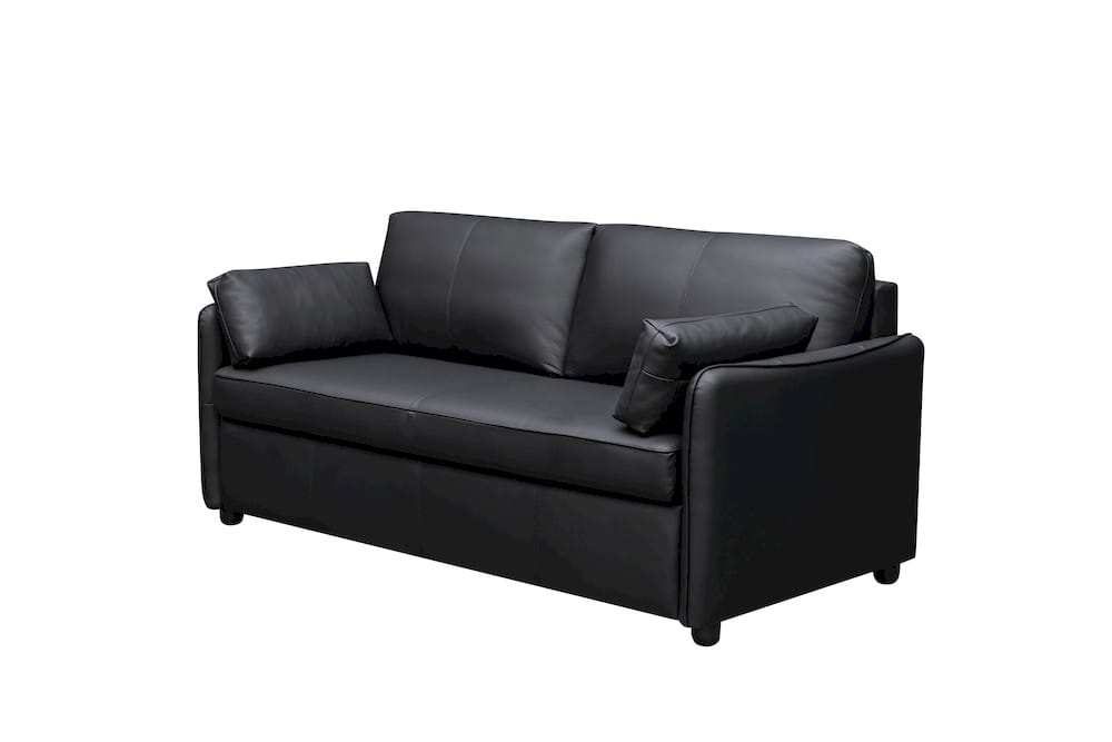 Klaussner Furniture - Skyline - Leather Smart Sleeper Sofa In Full With Memory Foam Mattress, Black - KLA-SKY-H2403+2SB-NS98BLACK view 1