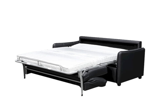 Klaussner Furniture - Skyline - Leather Smart Sleeper Sofa In Full With Memory Foam Mattress, Black - KLA-SKY-H2403+2SB-NS98BLACK view 2