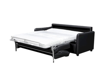 Klaussner Furniture - Skyline - Leather Smart Sleeper Sofa In Queen With Memory Foam Mattress, Black - KLA-SKY-H2403+2.5SB-NS98BLACK view 2