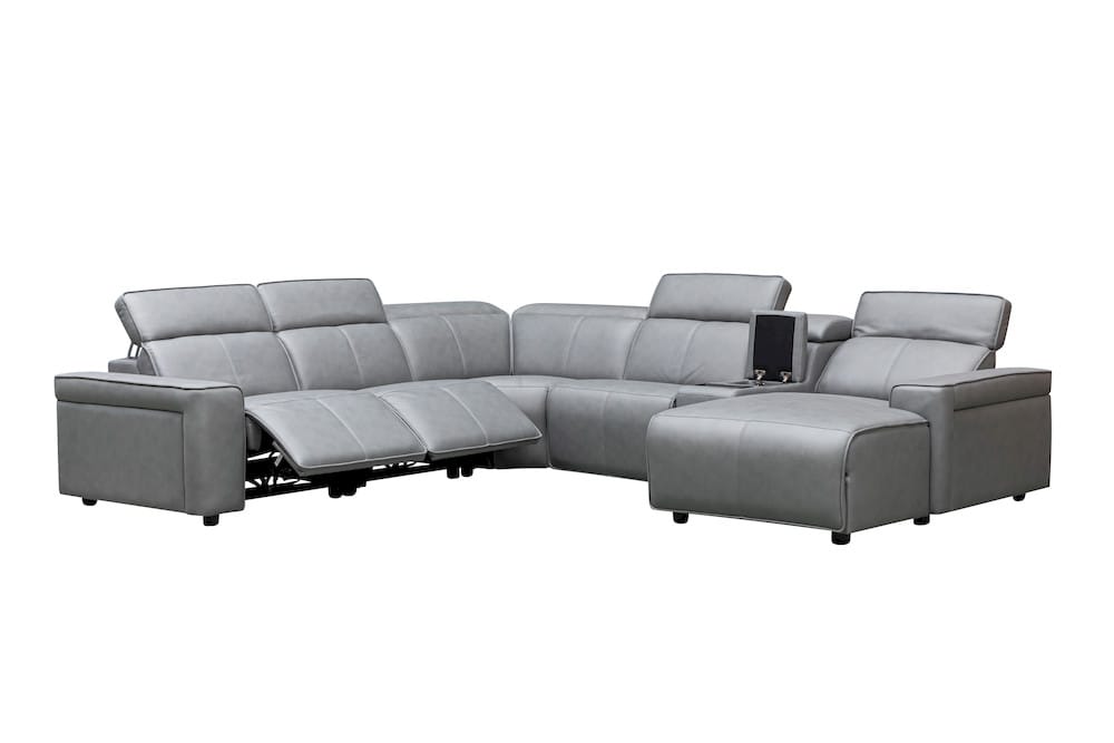 Klaussner Furniture - Skyline - Leonardo 6 Piece Fabric Power Recliner Sectional With Chase view 2