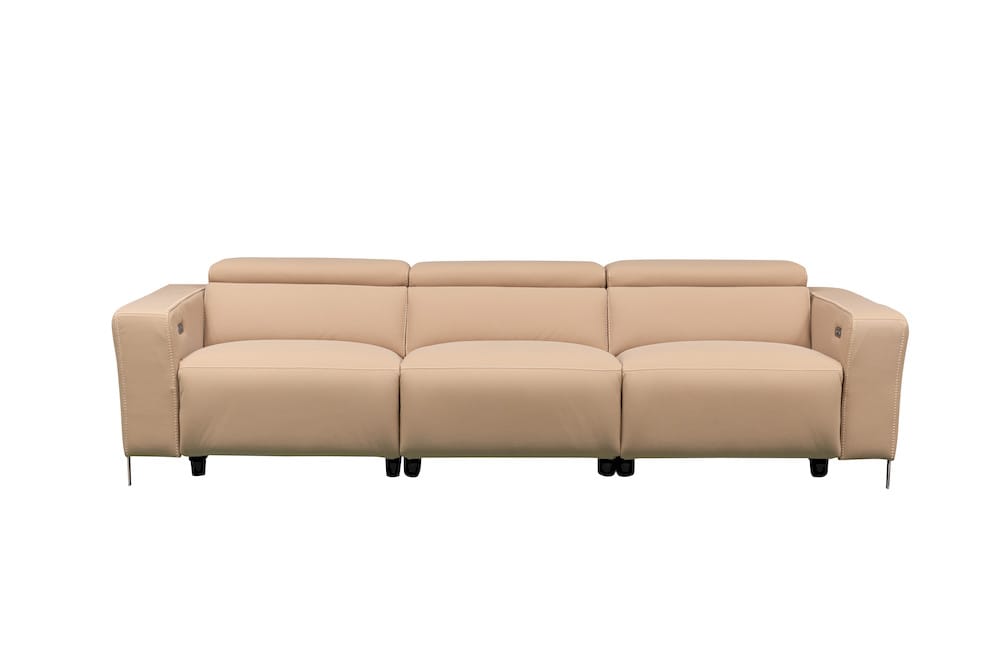 Klaussner Furniture - Skyline - Luca 3-Seater Leather Power Reclining Sofa In Camel view 2