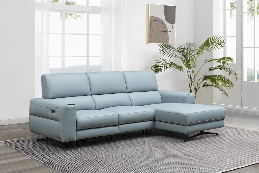 Klaussner Furniture - Skyline - Milano 3-Seater Power Recliner Sectional Sofa With Chaise view 1