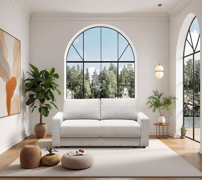 Klaussner Furniture - Skyline - Performance Fabric Smart Sleeper Sofa In Queen With Memory Foam Mattress - KLA-SKY-H2405+2.5SB-SAHARA120 view 1