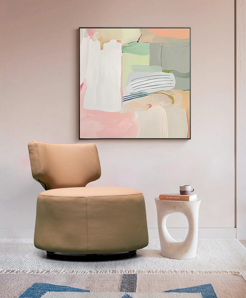 Klaussner Furniture - Skyline - Pietra Brown Leather Swivel Chair - KLA-SKY-CN030+1PS-NS102BROWN view 2