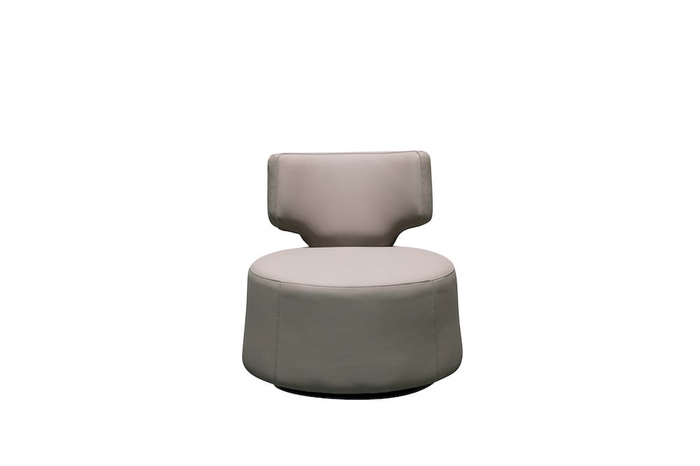 Klaussner Furniture - Skyline - Pietra Gray Leather Swivel Chair - KLA-SKY-CN030+1PS-NS103GRAY view 1