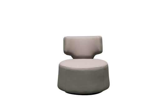 Klaussner Furniture - Skyline - Pietra Gray Leather Swivel Chair - KLA-SKY-CN030+1PS-NS103GRAY view 1