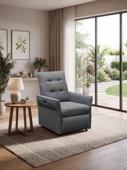 Klaussner Furniture - Skyline - Power Recliner In Ote Fabric Color Lena 450 (Performance Fabric C0) - KLA-SKY-SH320+1RP1-LENA450 view 3