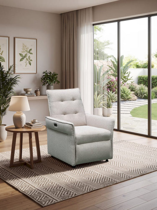 Klaussner Furniture - Skyline - Power Recliner In Ote Fabric Color Sahara 120 (Performance Fabric Easy Clean) - KLA-SKY-SH320+1RP1-SAHARA120 view 2