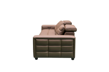 Klaussner Furniture - Skyline - Serenity 3 Seater Leather Power Reclining Sofa With Two Power Recliners In Brown view 3