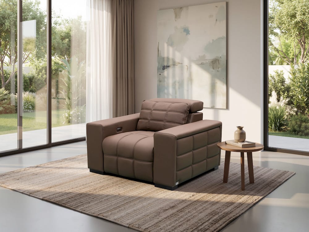 Klaussner Furniture - Skyline - Serenity Seater Leather Power Reclining Chair - KLA-SKY-SH188+1.25RP1-NS100BROWN view 2