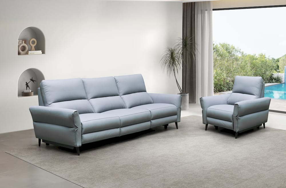 Klaussner Furniture - Skyline - Sh189 3 Seater Leather Power Reclining Sofa view 3