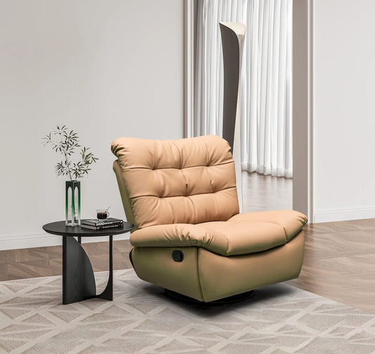 Klaussner Furniture - Skyline - Stella Swivel Glider Manual Recliner In Leather - KLA-SKY-SH339+1RGS-NS102BROWN view 1