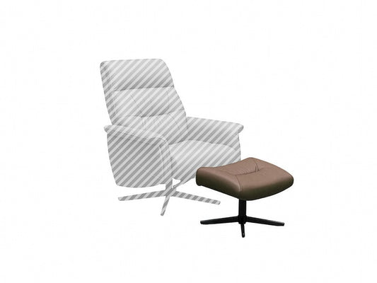 Klaussner Furniture - Skyline - Swivel Ottoman In A6 Series Leather Full Top Ns100 Brown - KLA-SKY-G0922M+OT-NS100BROWN view 1