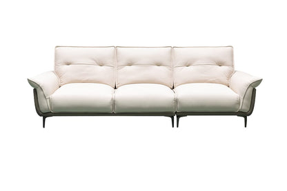 Klaussner Furniture - Skyline - Vento 3 Seater Leather Sofa With Tufted Back - KLA-SKY-SH530+L2.5P+R1.5P-NS92IVORY view 3