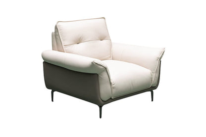Klaussner Furniture - Skyline - Vento Leather Accent Chair In Ivory - KLA-SKY-SH530+1.25P-NS92IVORY view 1