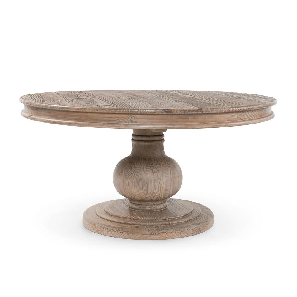 Kosas Home - Baldwin 60in Pine Wood Round Dining Table in Taupe - 51011917 veiw 1