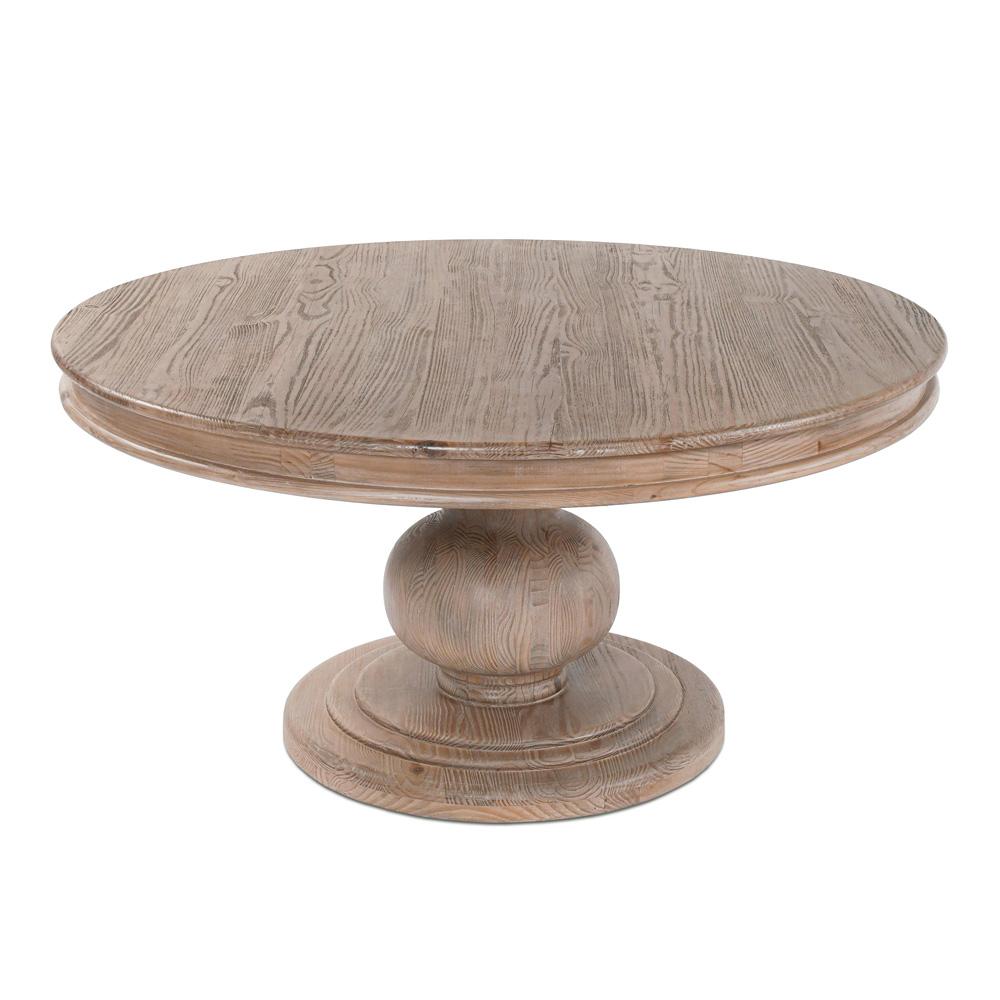 Kosas Home - Baldwin 60in Pine Wood Round Dining Table in Taupe - 51011917 veiw 2