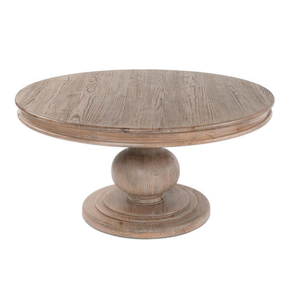Kosas Home - Baldwin 60in Pine Wood Round Dining Table in Taupe - 51011917 veiw 2