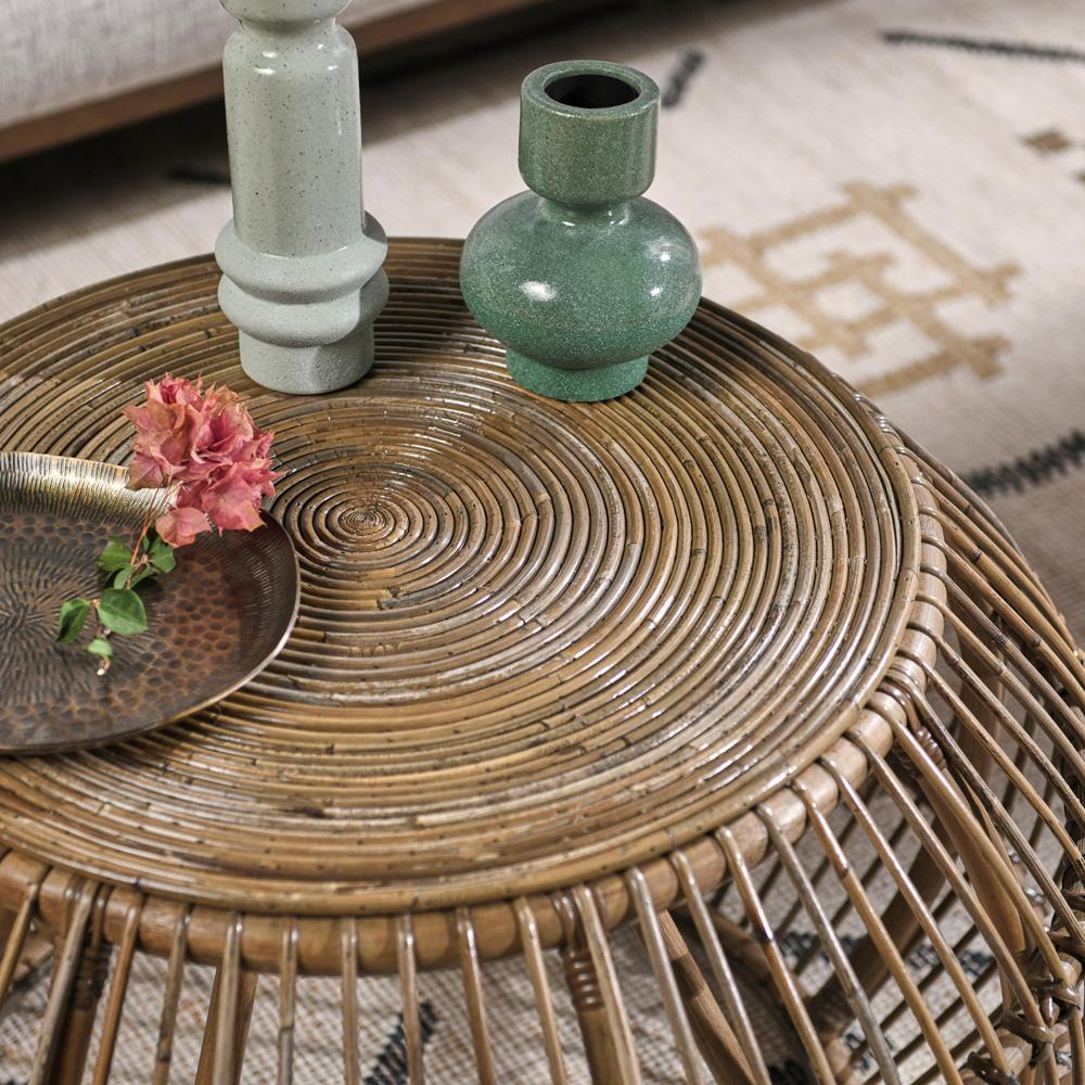 Kosas Home - Bexley Round Rattan Coffee Table in Natural - PL13861 veiw 6