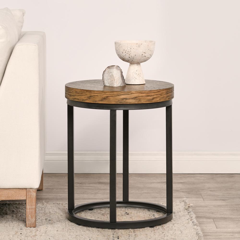 Kosas Home - Catta 18in Round Wood End Table Light Brown - 51031542 veiw 5