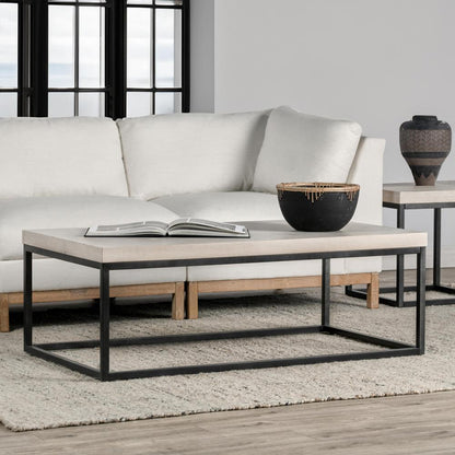Kosas Home - Catta 52in Rectangular Wood Coffee Table White Wash - 51031579 veiw 6