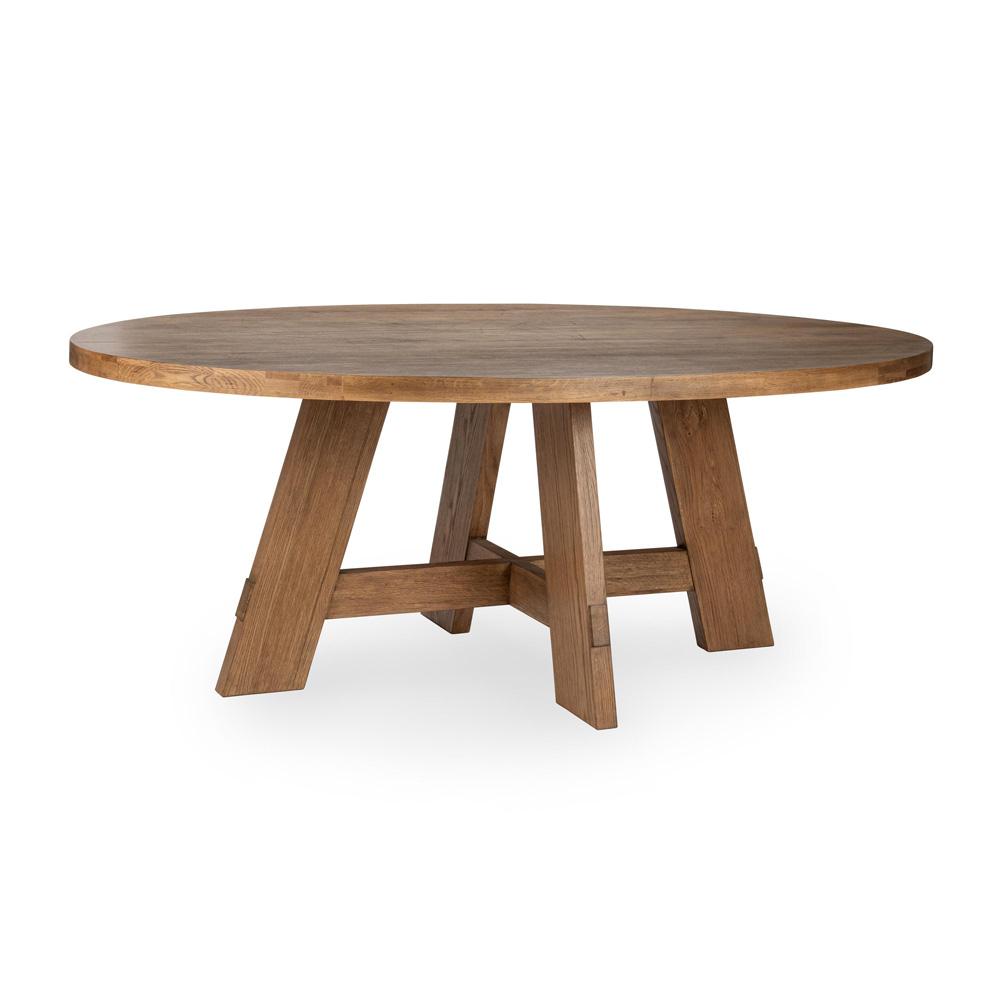 Kosas Home - Crescent 80in Oval Reclaimed Oak Wood   Dining Table in Natural Tone  - 51031656 veiw 1