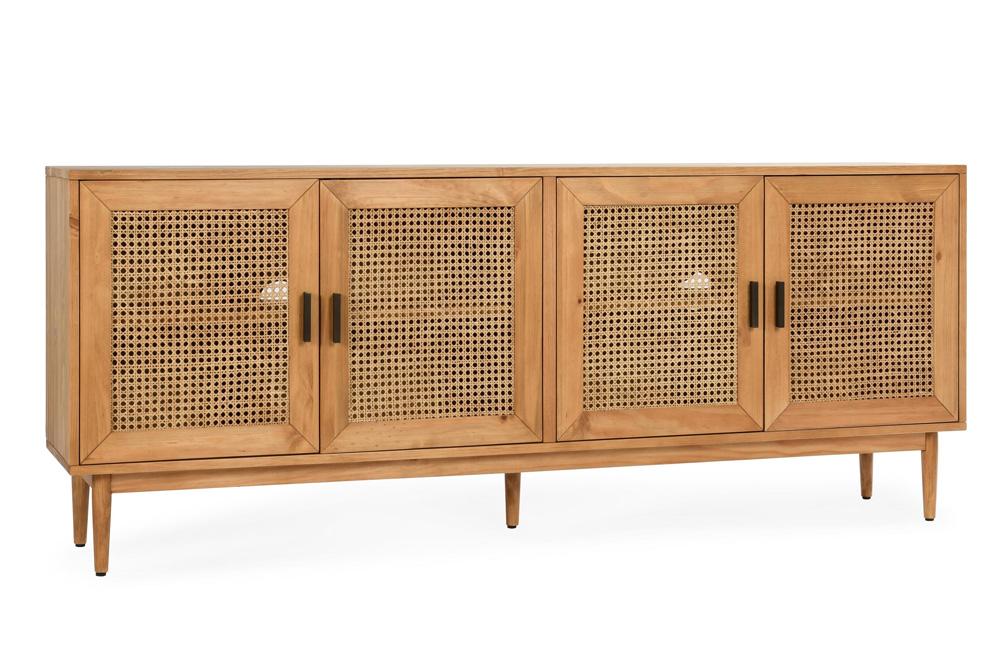 Kosas Home - Edris 4-Door Wood Accent Sideboard in Natural - 52004011 veiw 1