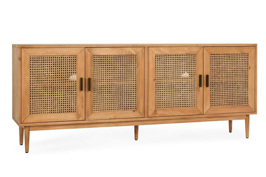 Kosas Home - Edris 4-Door Wood Accent Sideboard in Natural - 52004011 veiw 1