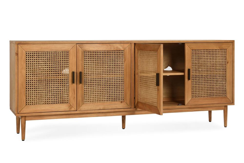 Kosas Home - Edris 4-Door Wood Accent Sideboard in Natural - 52004011 veiw 4