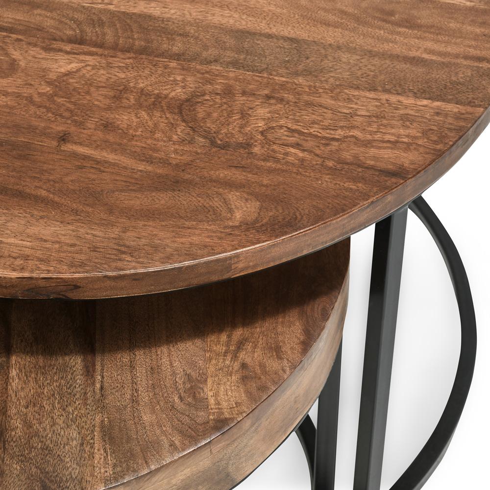Kosas Home - Emma Table Set of 2 Nesting Tables in Natural Brown  - 51005898 veiw 6