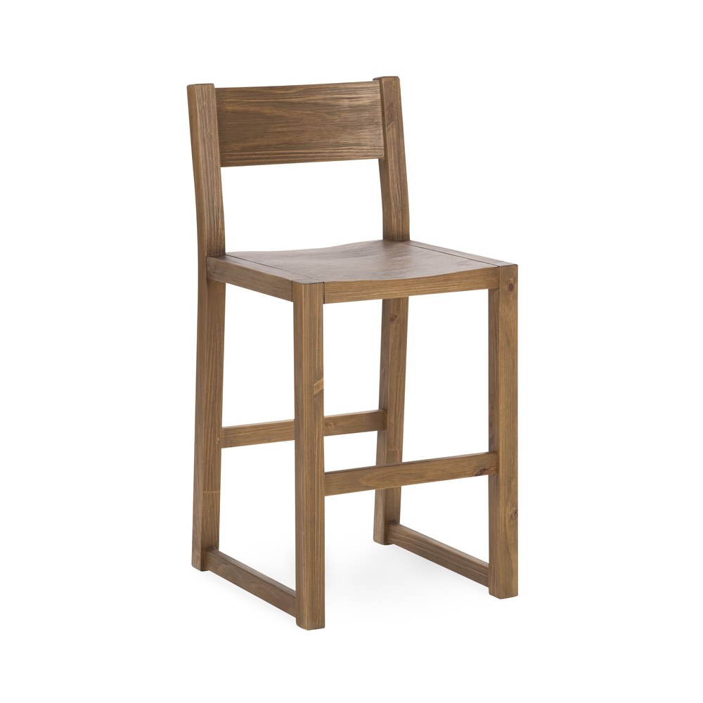 Kosas Home - Fenmore Pine Wood Counter Stool - Honey Brown - 53006355 view 1