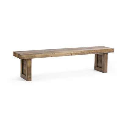Kosas Home - Omni Reclaimed Pine 71" Bench Distressed Natural - Natural Pine Finish - 53003810 view 2
