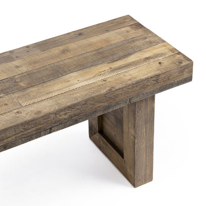 Kosas Home - Omni Reclaimed Pine 71" Bench Distressed Natural - Natural Pine Finish - 53003810 view 4