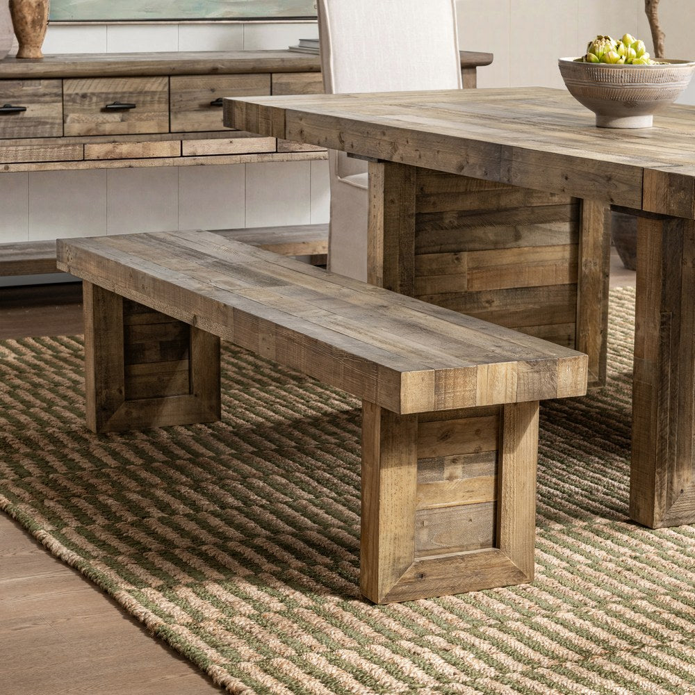 Kosas Home - Omni Reclaimed Pine 71" Bench Distressed Natural - Natural Pine Finish - 53003810 view 6
