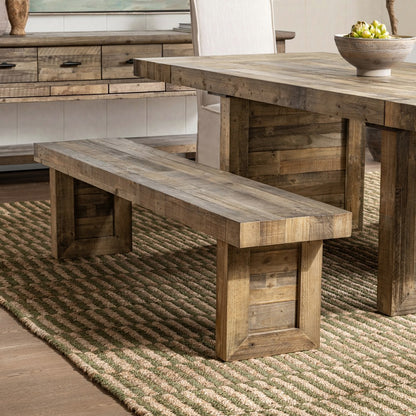 Kosas Home - Omni Reclaimed Pine 71" Bench Distressed Natural - Natural Pine Finish - 53003810 view 6