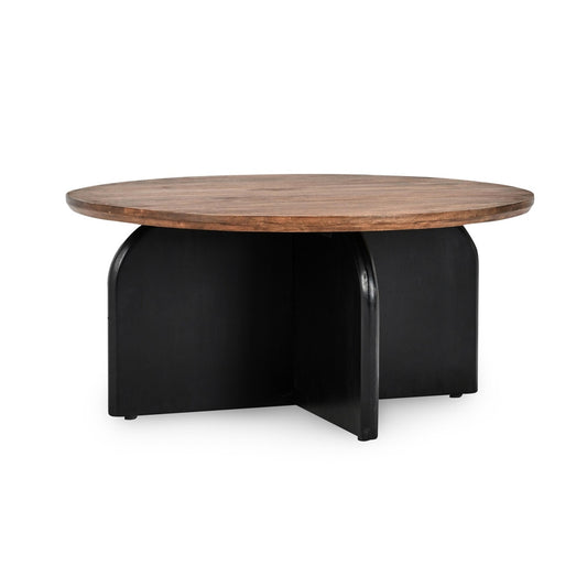 Kosas Home - Penelope Mango Wood Two-Tone Coffee Table in Black - 51005897 veiw 1