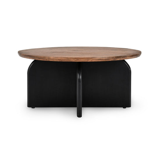 Kosas Home - Penelope Mango Wood Two-Tone Coffee Table in Black - 51005897 veiw 2