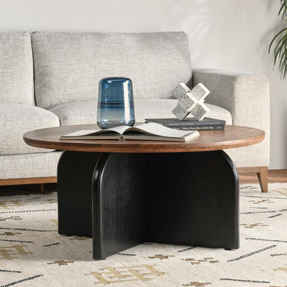 Kosas Home - Penelope Mango Wood Two-Tone Coffee Table in Black - 51005897 veiw 5