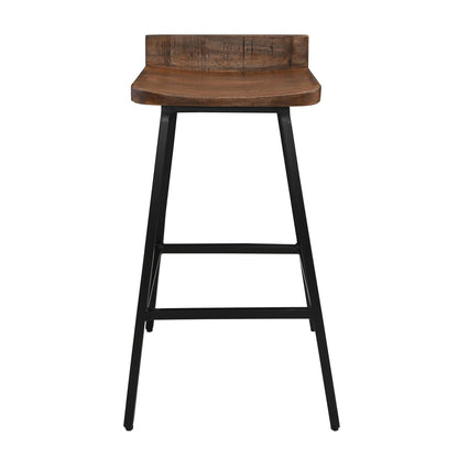 Kosas Home - Pennie 27in Industrial Solid Wood Brown Counter stool Set of 2  - 53051608 veiw 3