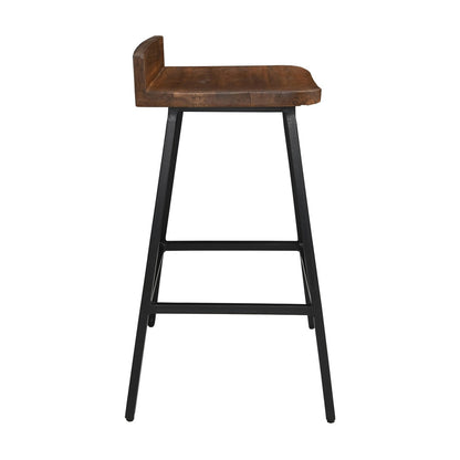Kosas Home - Pennie 27in Industrial Solid Wood Brown Counter stool Set of 2  - 53051608 veiw 4