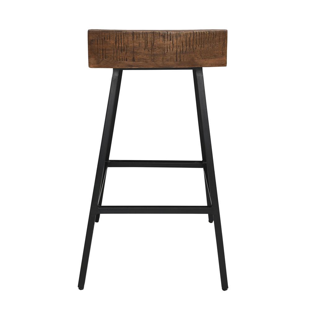 Kosas Home - Pennie 27in Industrial Solid Wood Brown Counter stool Set of 2  - 53051608 veiw 5