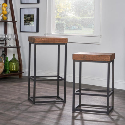 Kosas Home - Porter Reclaimed Pine Barstool  - PL14763 veiw 6