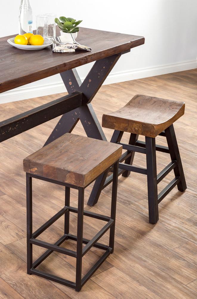 Kosas Home - Porter Reclaimed Pine Counter stool  - PL14783 veiw 3
