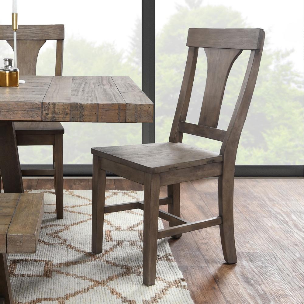 Kosas Home - Tuscany Reclaimed Pine Wood Dining Chair Set of 2 Distressed Brown - 53006057 veiw 5