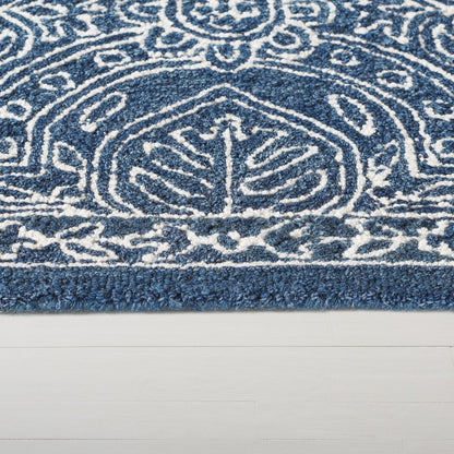 Lauren Ralph Lauren - Lrl 6603N Etienne Area Rug Navy Ivory - 6" X 6" - LRL6603N-6R view 2