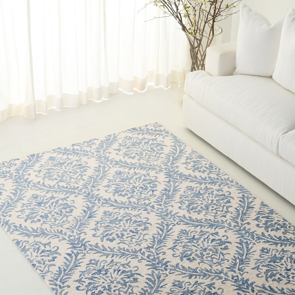 Lauren Ralph Lauren - Lrl 6607M Blue Ivory - 5" X 8" - LRL6607M-5 view 2