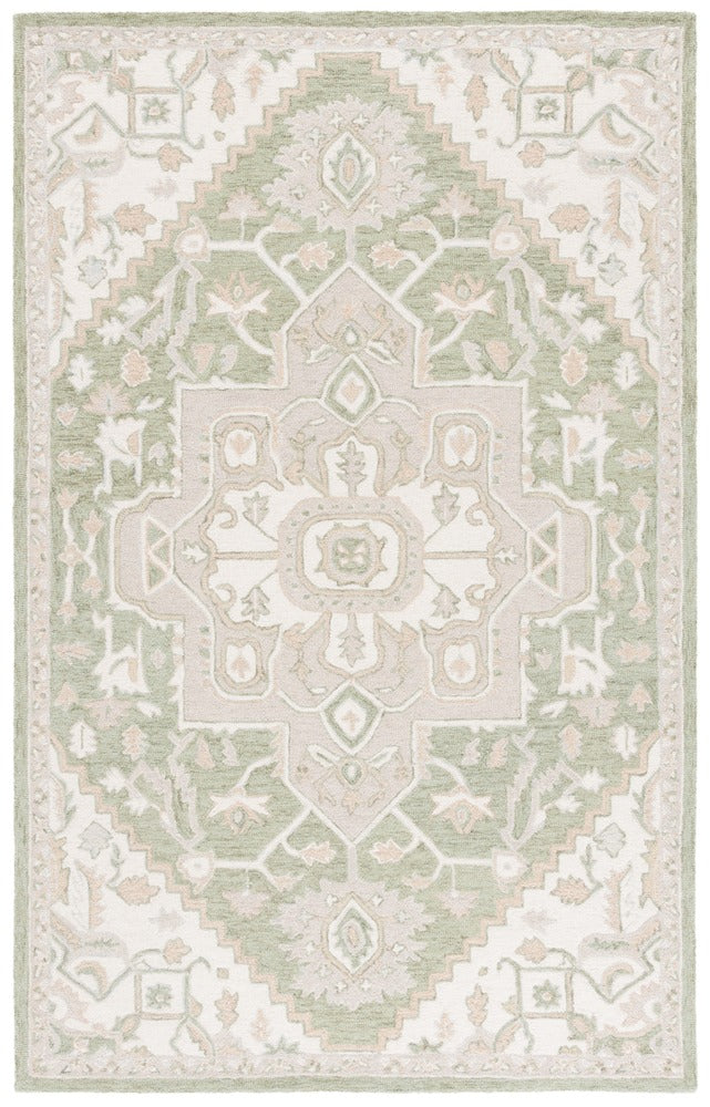Lauren Ralph Lauren - Percy 6652Y Green Ivory - 9" X 12" - LRL6652Y-9 view 1