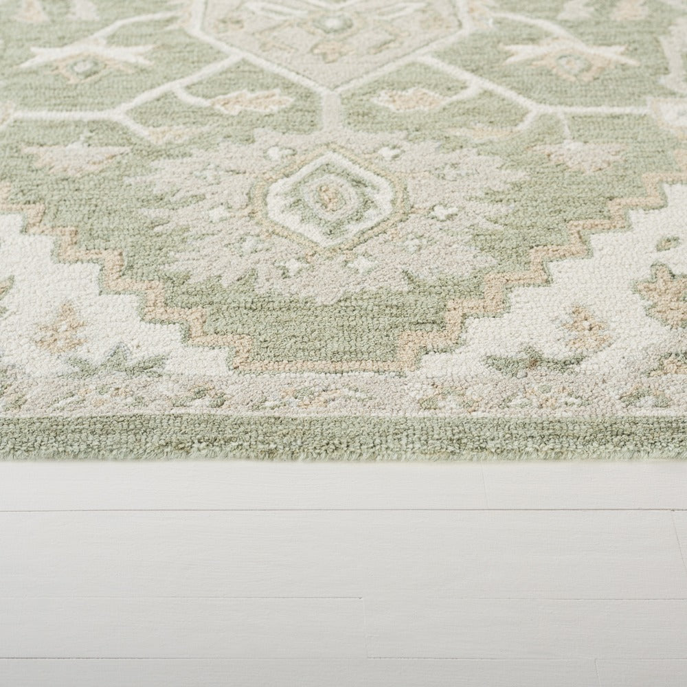 Lauren Ralph Lauren - Percy 6652Y Green Ivory - 9" X 12" - LRL6652Y-9 view 3